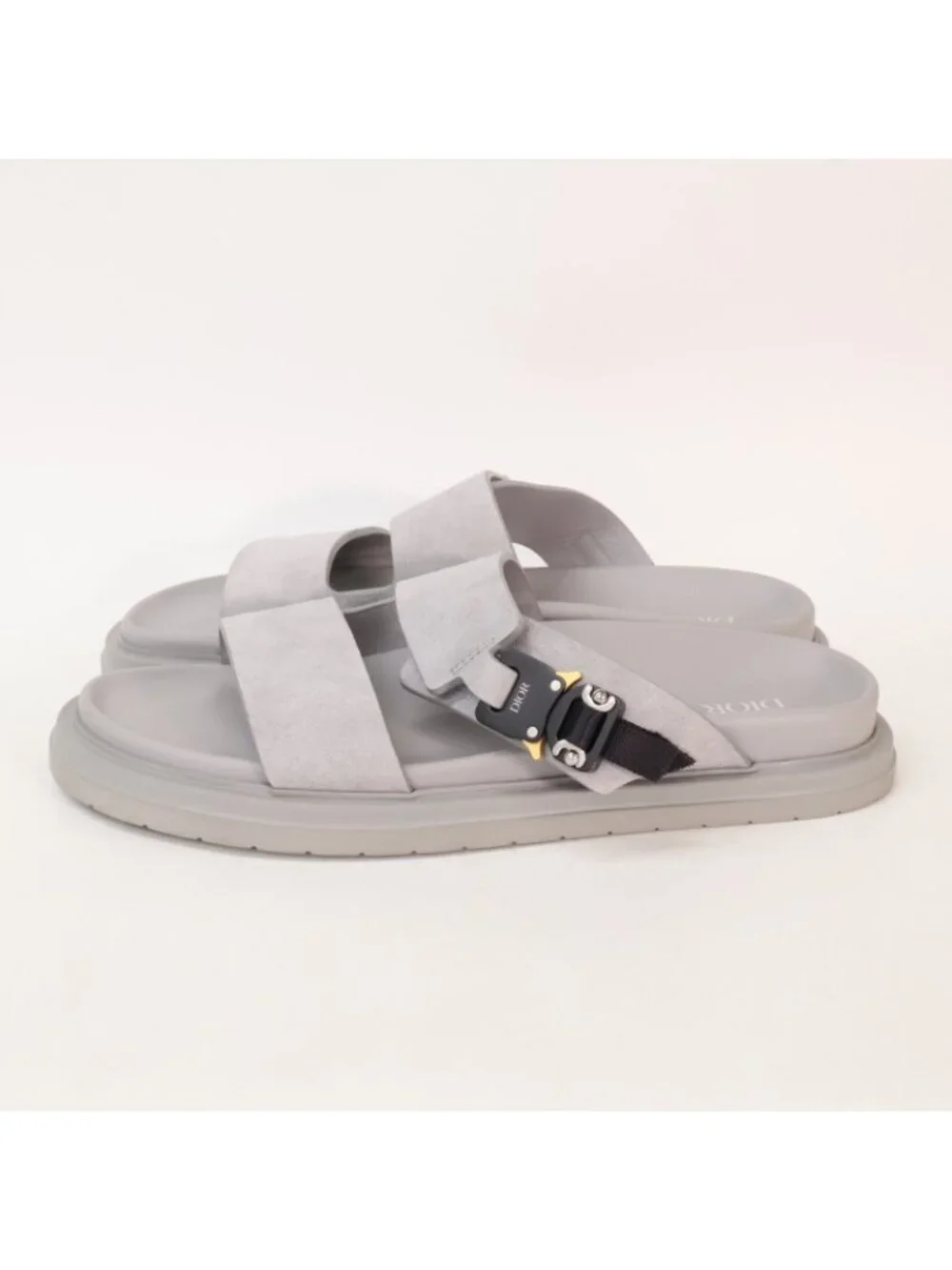 Dior Aqua Slide Sandals with Buckle